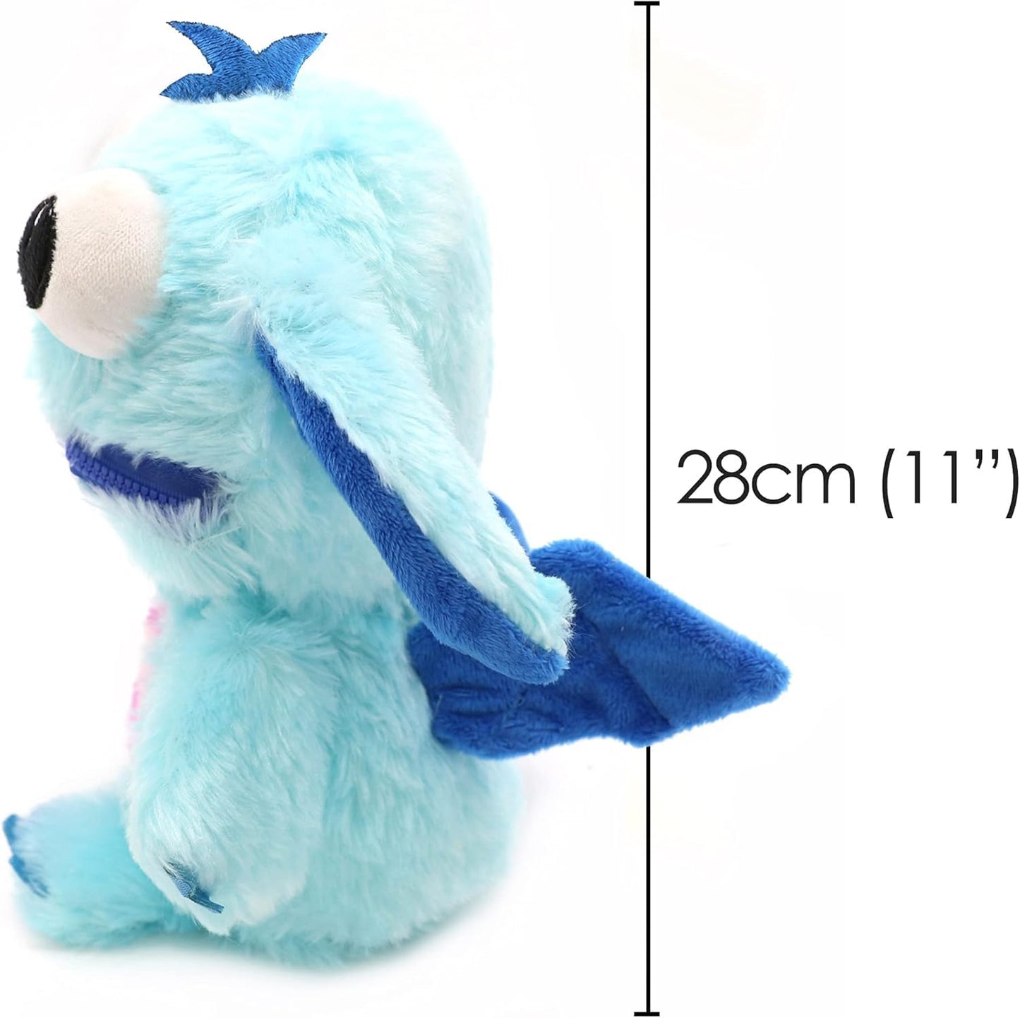 Worry Yummy Monster Children's Soft Toy - 28cm (11") Soft Cuddly Toy For Kids - Boys & Girls Anxiety, Stress & Fear Reducing Sleep Companion - Blue 'Marvin' Blue (Marvin)