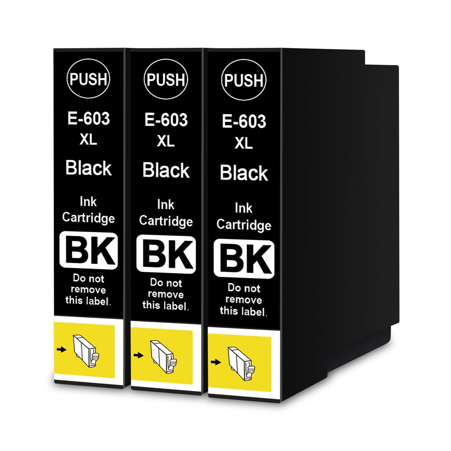 XemaX XP-4150 XP-3150 XP4155 XP2150 603XL Ink Cartridges Black Replacement for Epson 603 XL Ink Cartridges Black for Epson XP2100 XP-2100 XP3100 WF2830 WF2810 XP4100 XP2105 XP3105 XP4105 WF2835 WF2850 3 Pk: Black * 3