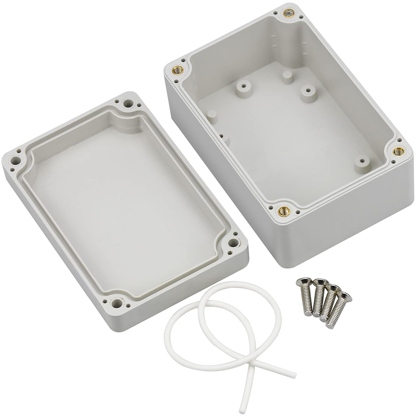 ABS Junction Box IP65 Waterproof PVC Plastic Outdoo Electrical Enclosure Terminal Box (100 x 68 x 50mm)