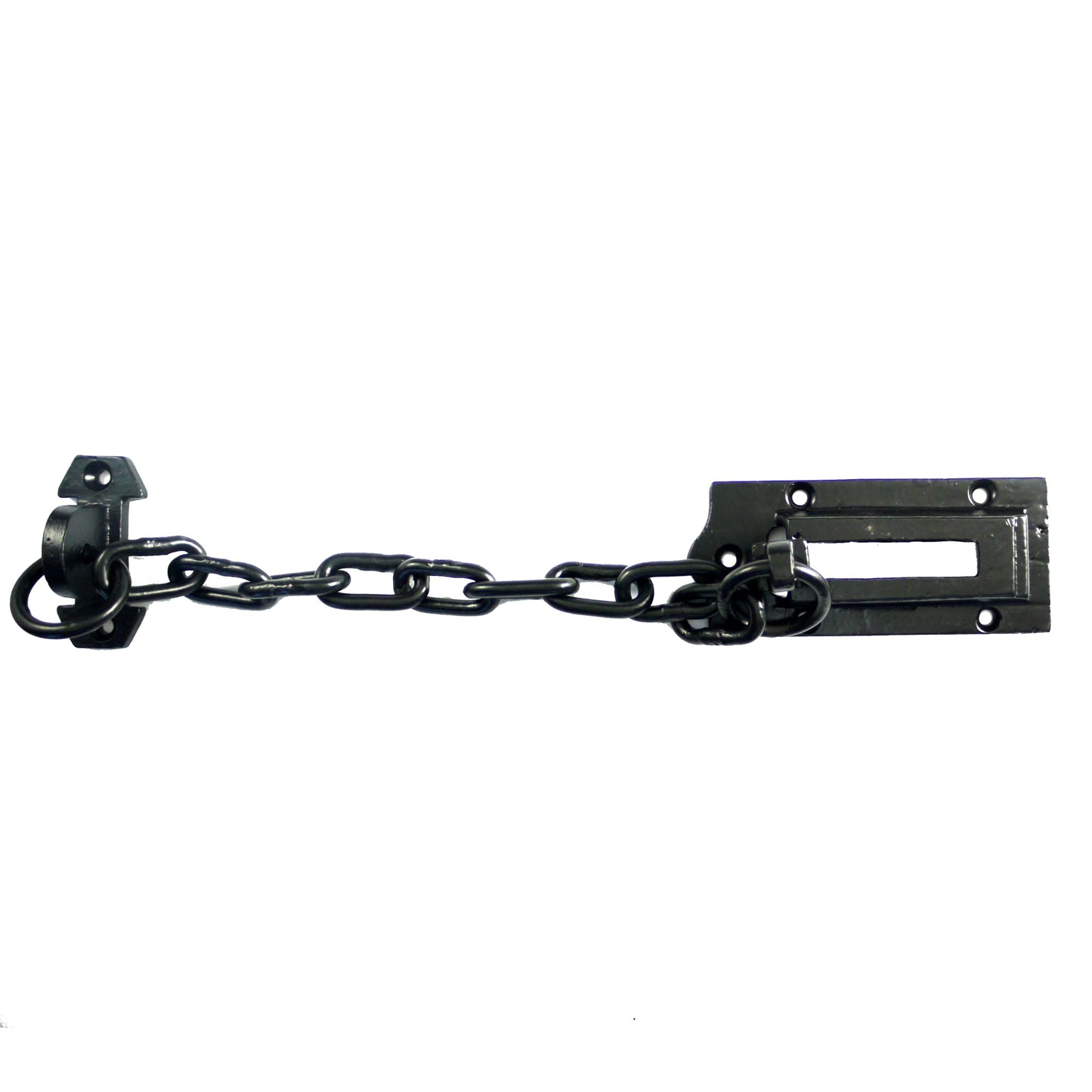 UAP Black Iron Hardware Door Chain - Sliding Door Chain for Front Door, Security Door Lock Safety Chain, Anti Theft Door Latch, Cast Iron Door Limiter