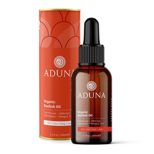 Aduna Wild Harvested Baobab Oil 100ml | 100% Organic | Unrefined Cold-Pressed Body, Hair & Face Oil | Moisturising & Anti-Ageing