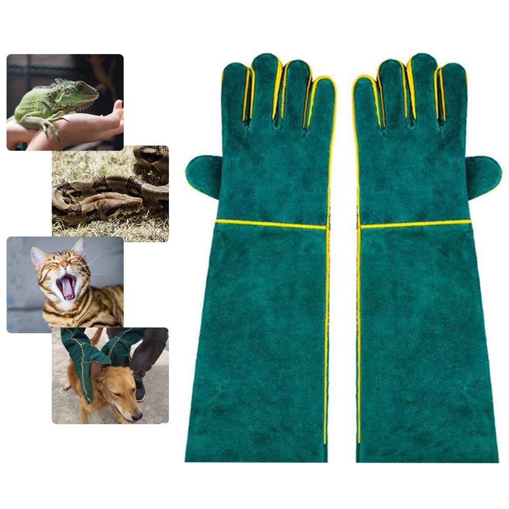 Anti-Bite Work Gloves, FIPASEN Bite Resistant Animal Handling Gloves for Welding, Gardening, Grooming, Handling Dog / Cat/ Bird/ Snake/ Lizard/ Turtle, Durable Protective Gloves 40 CM