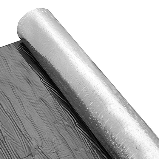 YOUNTHYE Self Adhesive Reflective Aluminium Foam Insulation 5mm Thick, 24cm x 10m Radiator Reflector Panels, Foil Insulation Roll for Floors, Roofs, Garage Doors and Camper Vans