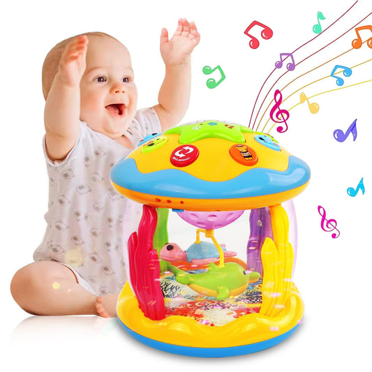 Baby Toys for 1 Year Old Boys Girls Infant Early Learning Educational Musical Light Up Baby Sensory Toys 6 to 12 12-18 Months with Pacify Music/Light Gifts for 1 2 Year Old Kids Christmas Birthday