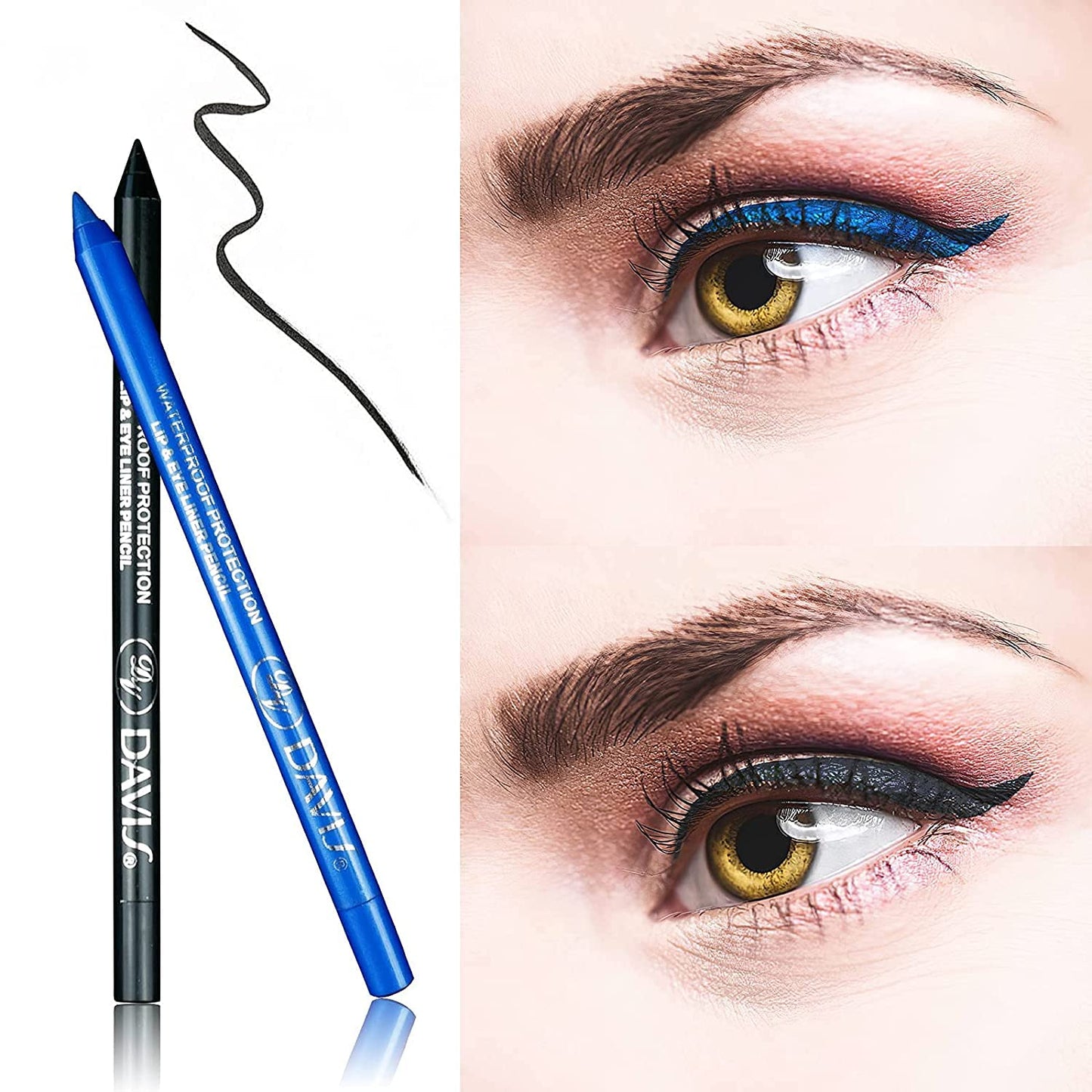 15 Colors Eyeliner Pen Set, Eyeliner Pencil Set, Waterproof Colorful Eyeliner Kit Long Lasting Eyeshadow Pencil Professinal Eye Makeup Set Pearl Eye Liner for Women