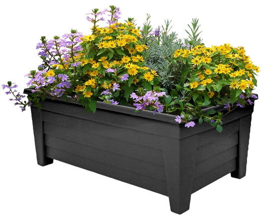 5X Extra Large 55cm Long Garden Planter Plant Pot Plastic Trough Raised Planter