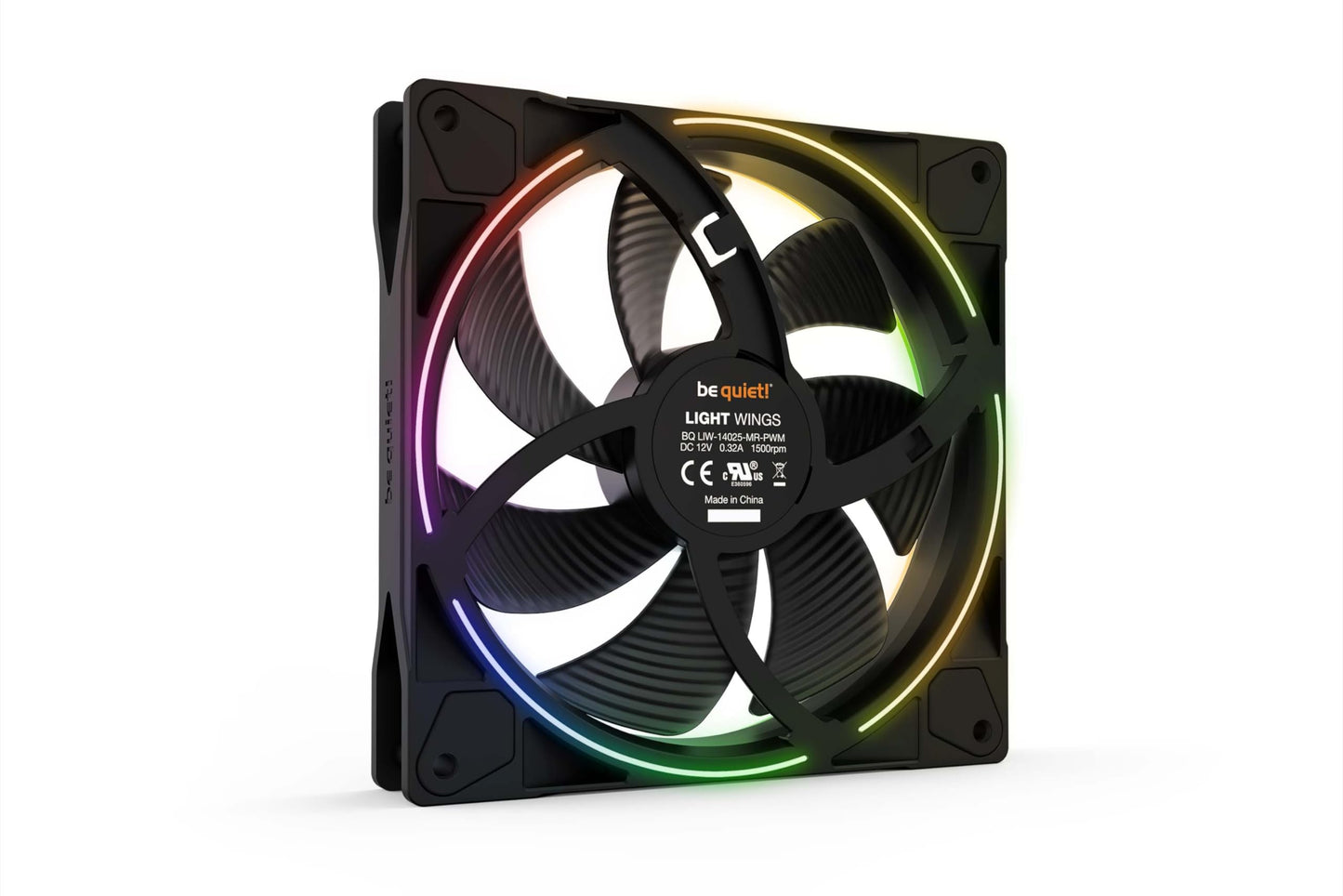 be quiet! Light Wings 140mm PWM fan ARGB LED quiet case fan 4-pin BL074