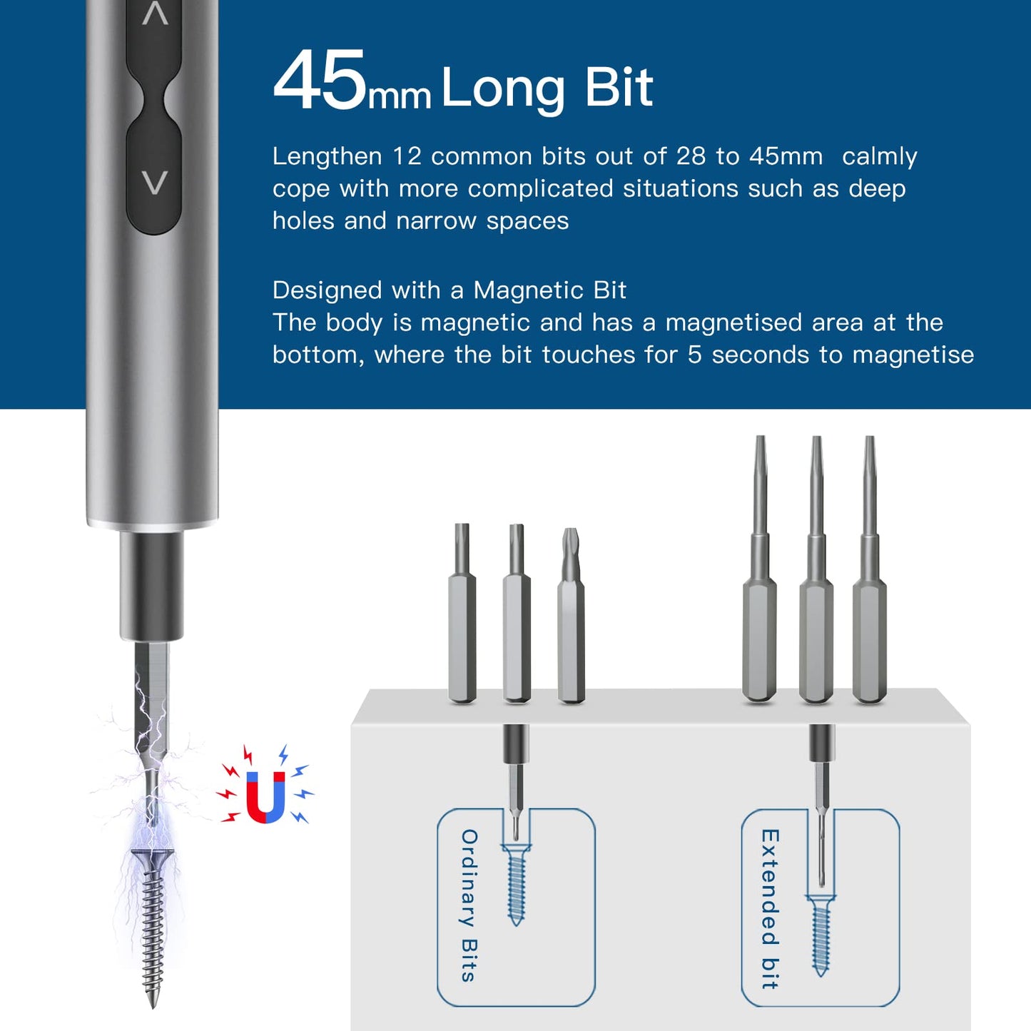 62 in 1 Precision Screwdriver Sets, Electrical Screwdriver Sets, Led Dual Mode Mini Electric Screwdriver Repair Tool Kit for iPhone, iPad, Computer, Laptop, Camera, Watch