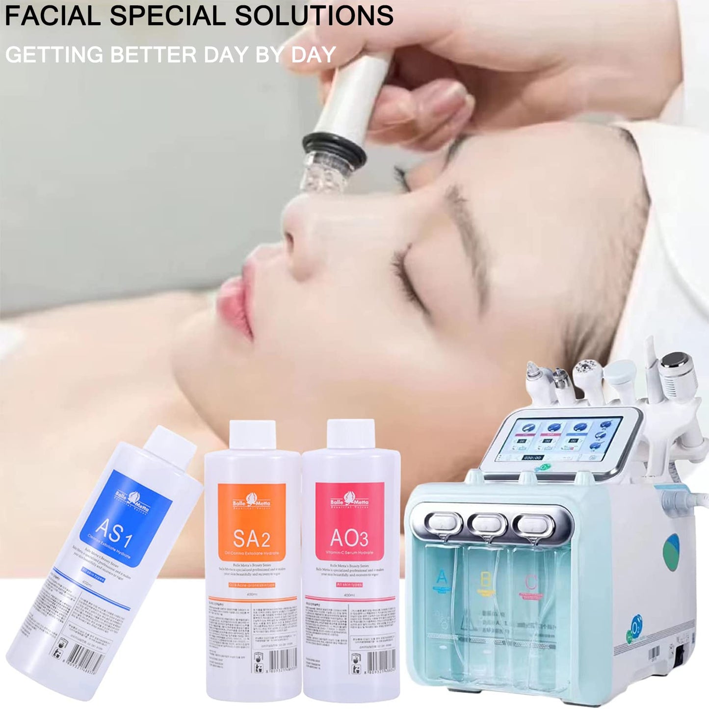 ADrivWell Aqua Peeling Solution AS1 SA2 AO3 facial Skin Care Dermabrasion facial Serum Cleaning Liquid 400ml For Hydra aqua peel machine