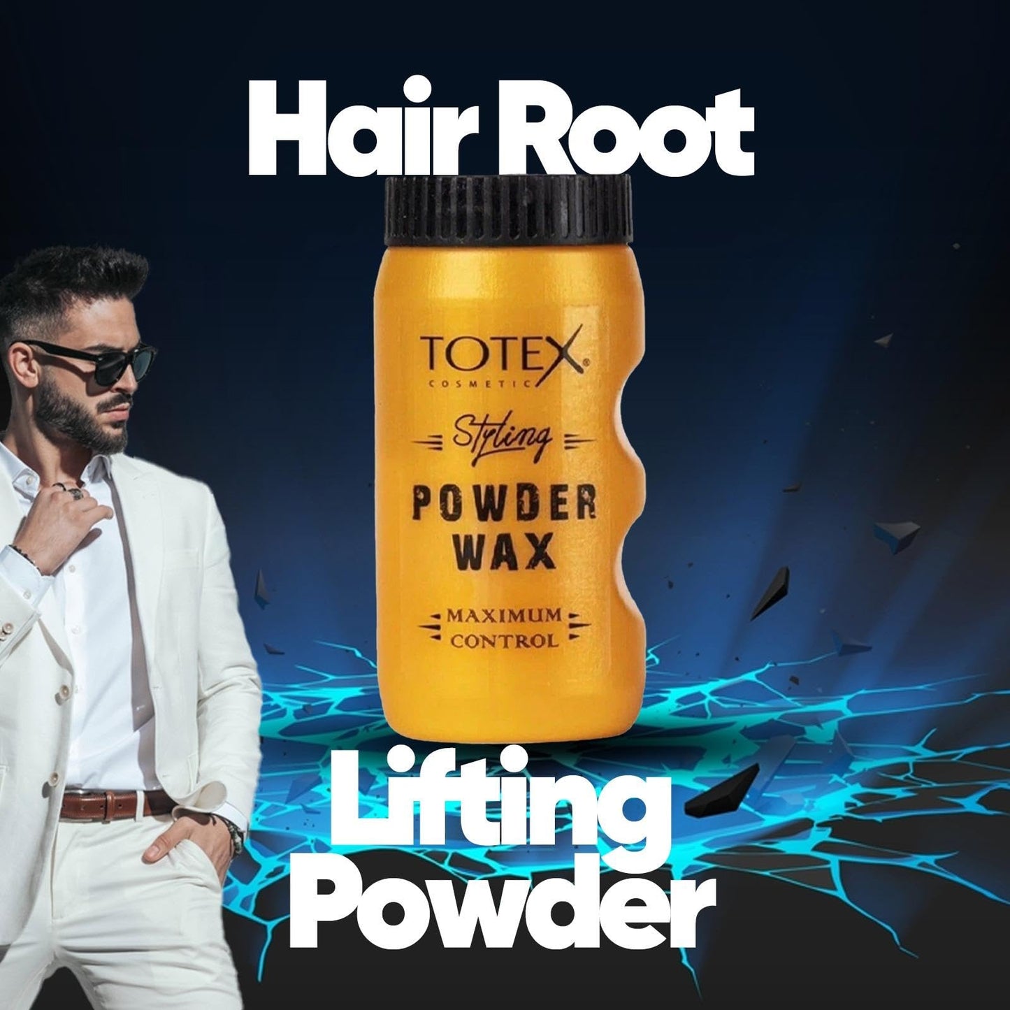 Totex Hair Styling Texturising Powder Wax - Volumizing Thickening Dust Powder Flexible Hold Matt Look Maximum Control for Men & Woman 20 gr Unscented 20 g (Pack of 1)