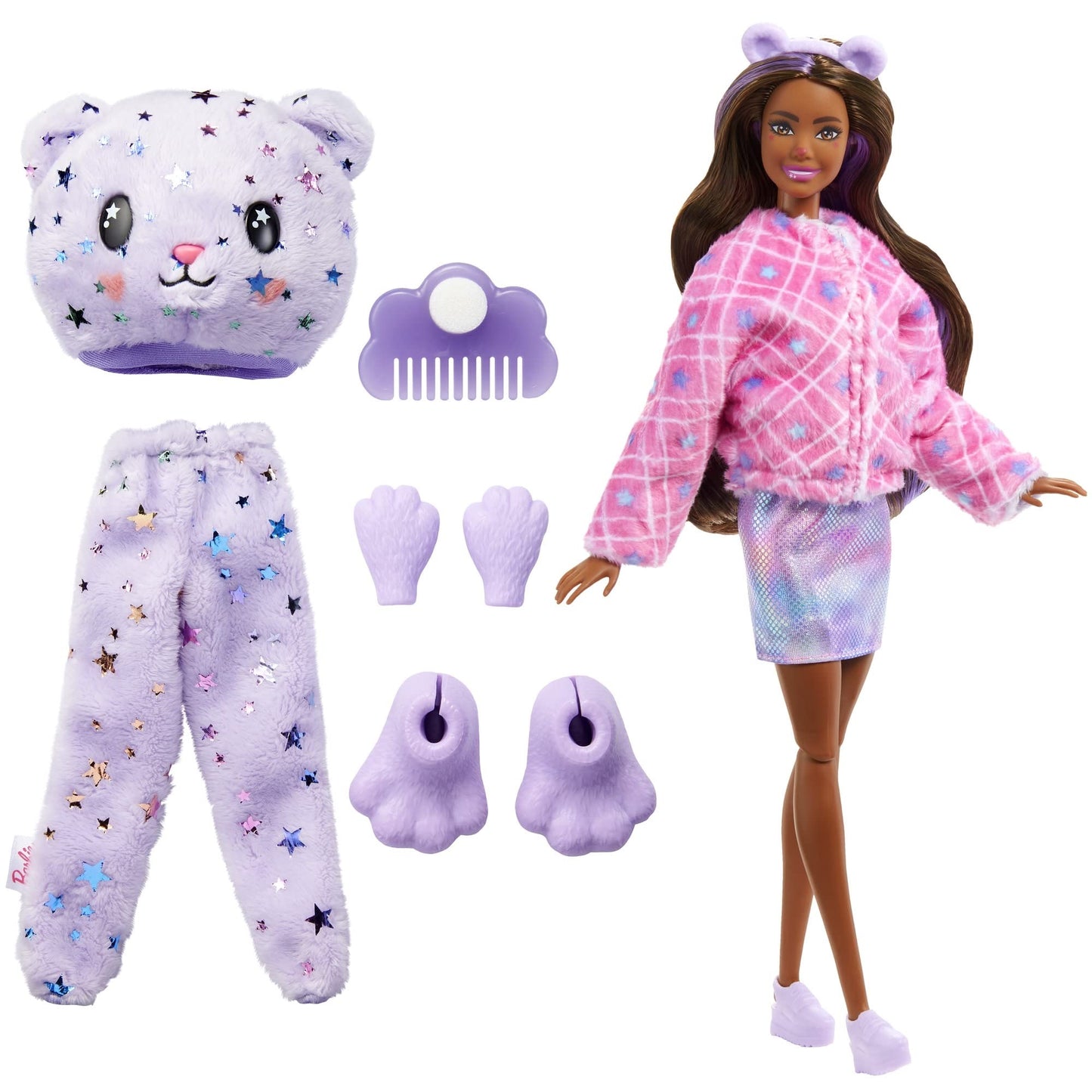 Barbie Cutie Reveal Fantasy Series Doll with Teddy Bear Plush Costume & 10 Surprises Including Mini Pet & Color Change, Gift for Kids 3 Years & Older