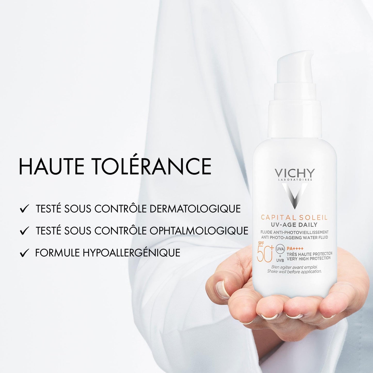 Vichy Tinted Day Cream with SPF 50+ 40 ml - Day Cream with UV Protection Pigment Spots Prevent Wrinkles Capital Soleil