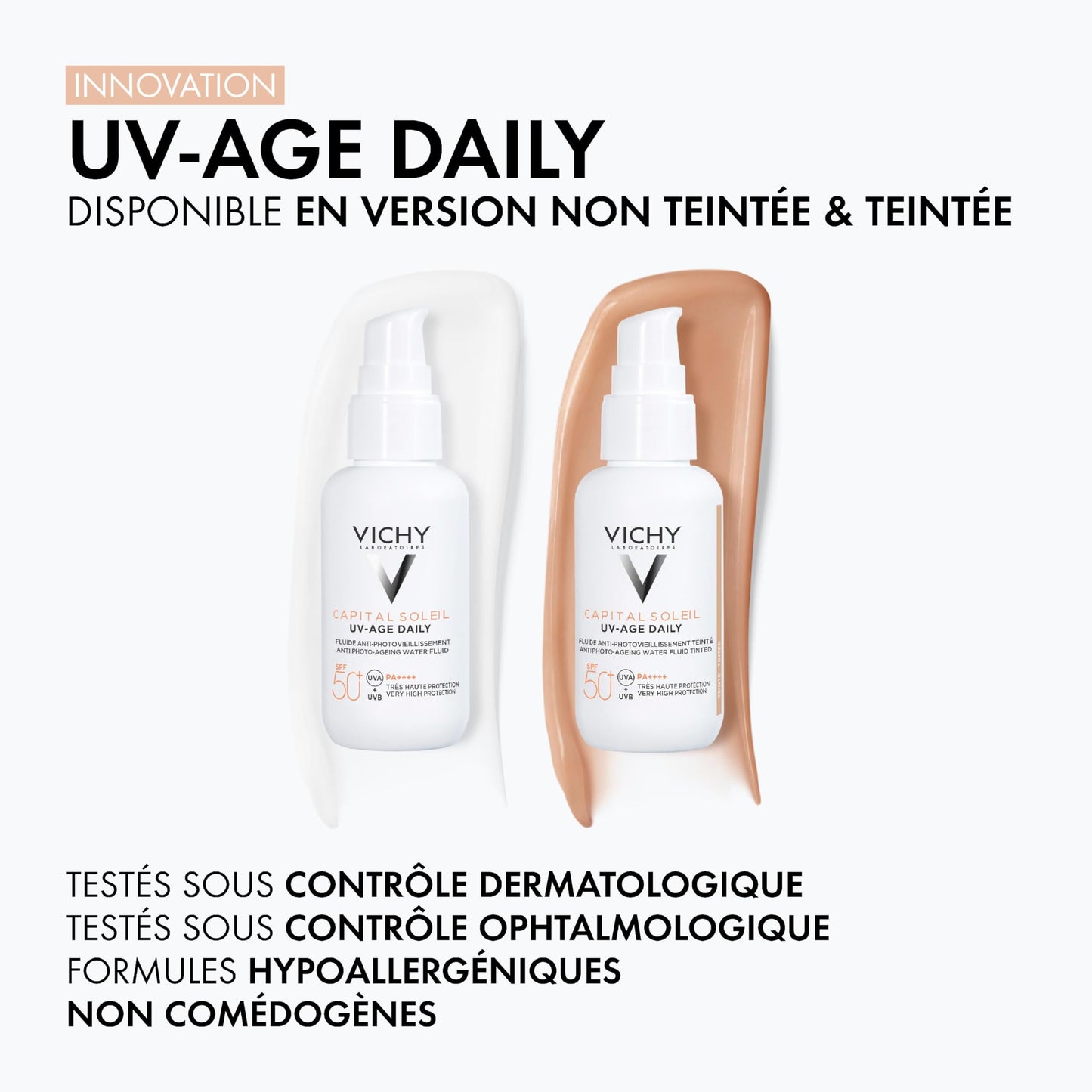 Vichy Tinted Day Cream with SPF 50+ 40 ml - Day Cream with UV Protection Pigment Spots Prevent Wrinkles Capital Soleil