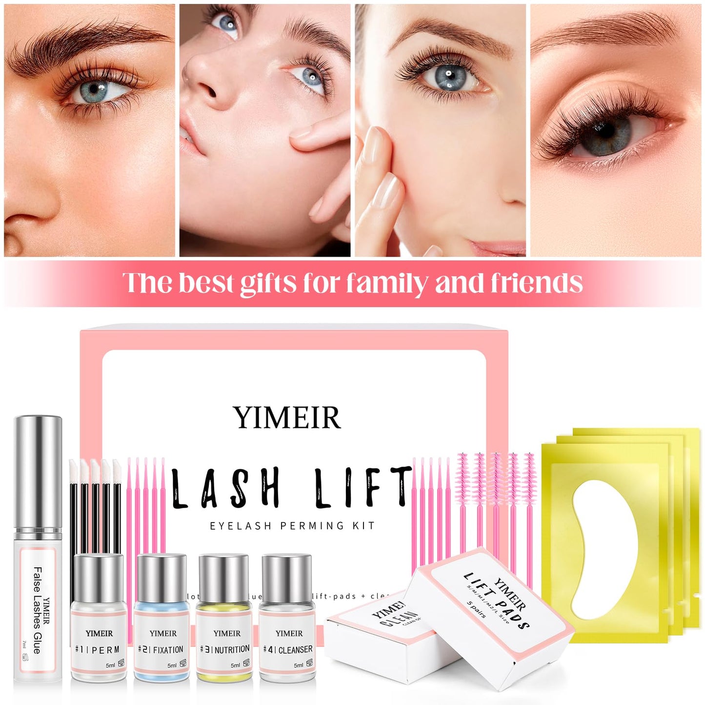 2025 Upgraded Lash Lift Kit - Eyelash Lift Kit,Professional Semi-Permanent Curling Eyelash Perm Kit, Lash Perm Kit Suitable for Salon and Home Use