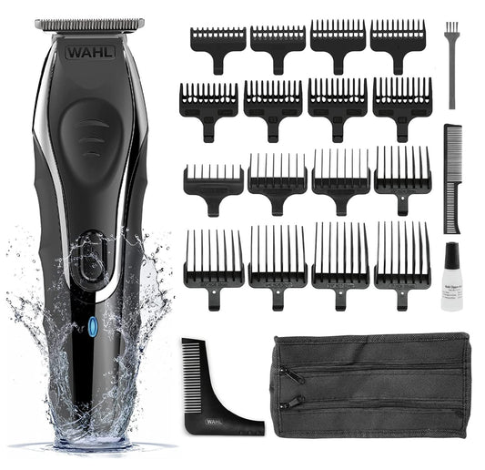 WAHL Aqua Blade Stubble and Beard Trimmer, Beard Shaping, Rechargeable, Male Grooming Set, Fully Washable, Suitable for Wet/Dry Use, Beard Care, Black Aqua Blade Trimmer Single unit