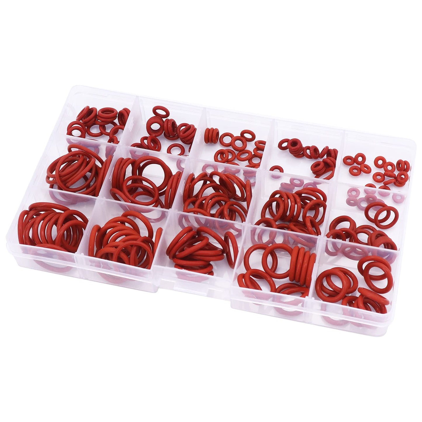 Yuhtech 450 Pcs 15 Sizes O-Ring Sealing Gasket Silicone Rubber O-Ring Assortment Kit for Plumbing, Automotive