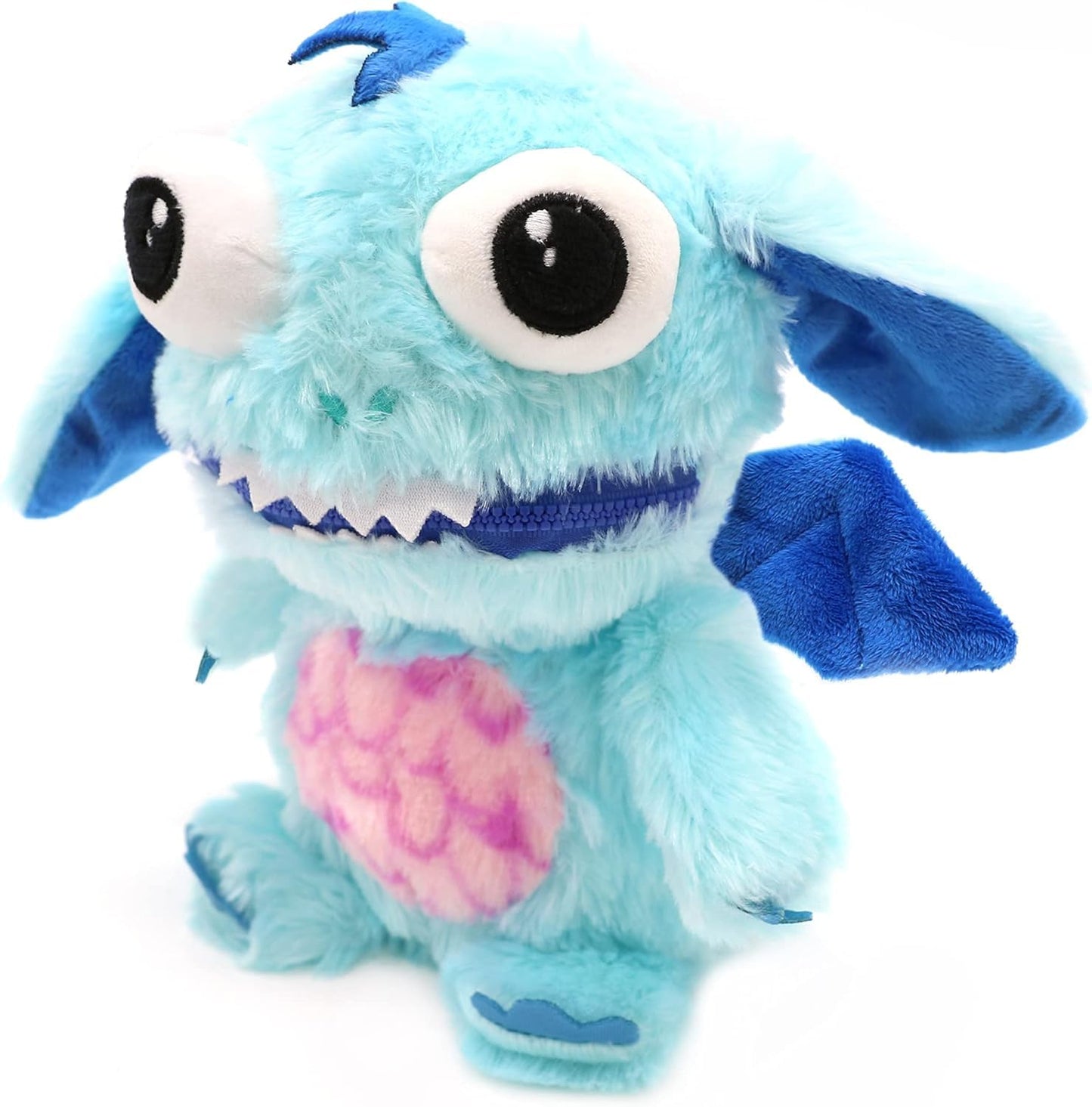 Worry Yummy Monster Children's Soft Toy - 28cm (11") Soft Cuddly Toy For Kids - Boys & Girls Anxiety, Stress & Fear Reducing Sleep Companion - Blue 'Marvin' Blue (Marvin)