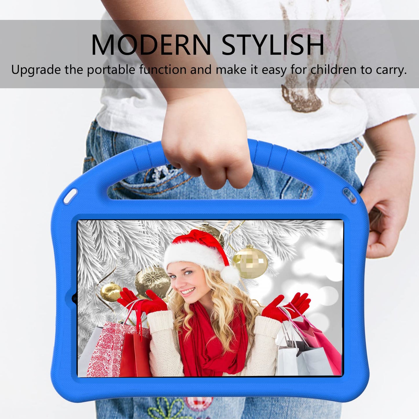 YRH for Lenovo Tab M8 (4th Gen) Case 8 inch TB300FU / Tab M8 (3rd Gen) Case TB-8506F / Tab M8 HD Case TB-8505F, Kids Shockproof Handle Stand Cover Case for Lenovo M8 Tablet Case - Blue Tab M8 8''