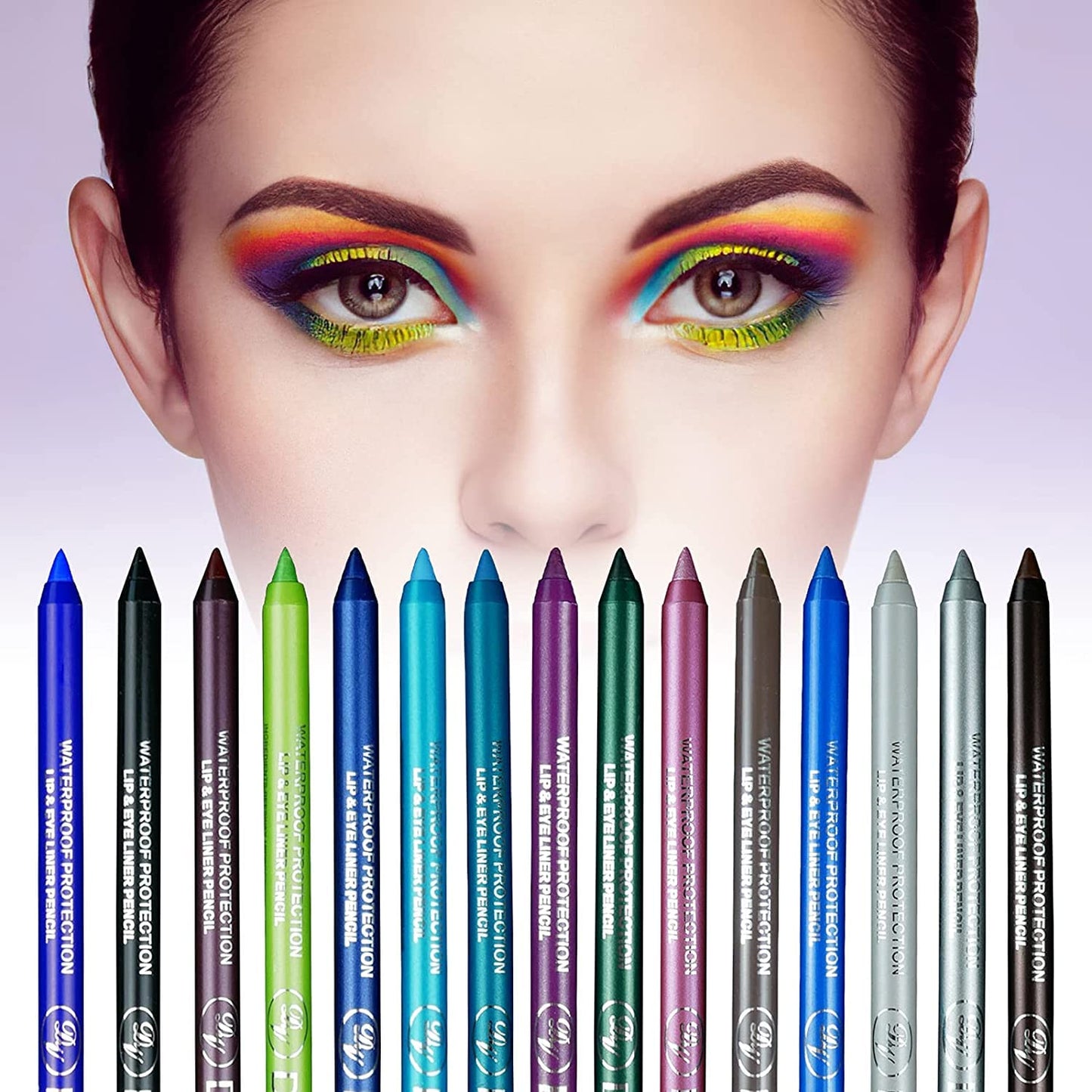 15 Colors Eyeliner Pen Set, Eyeliner Pencil Set, Waterproof Colorful Eyeliner Kit Long Lasting Eyeshadow Pencil Professinal Eye Makeup Set Pearl Eye Liner for Women