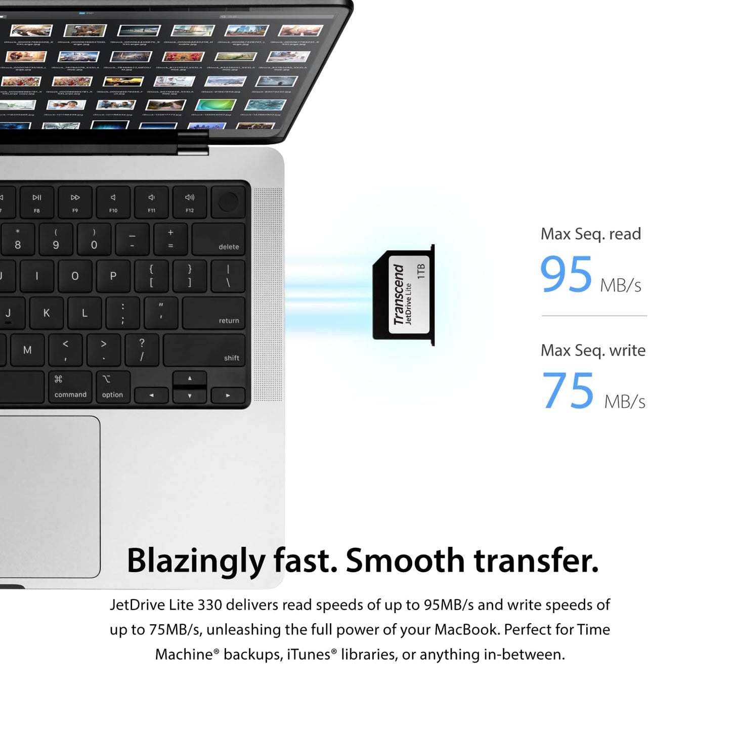 Transcend 512GB JDL330 JetDrive Lite 330 Expansion Card for MacBook Pro 2021 up to 95/75 MB/s TS512GJDL330 512 GB MacBook Pro 2021 & MacBook Pro (Retina) 13" Late 2012 ~ Early 2015