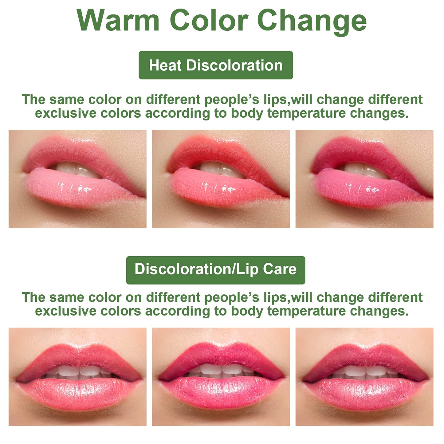 3PCS Aloe Vera Lipstick, Magic Temperature Color Change Lipstick Lip Blam, Long Lasting Nutritious Lips Makeup Aloe Vera Lip Gloss Set 3 Pack