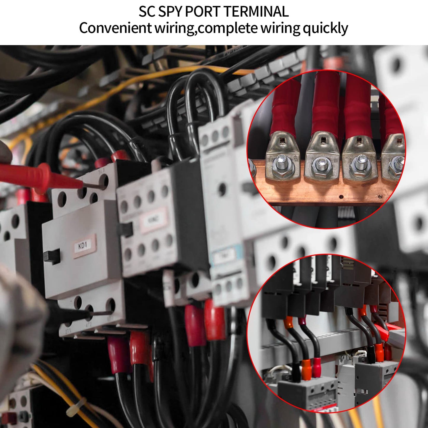 120 Pcs Bolt Hole Tinned Copper Terminals Set, Copper Ring Lug Terminals, Cable lugs Ring Battery SC Terminals Set, Wire Terminals Crimp Connector Marine Grade Cold-Pressed Crimp Type (60+60)