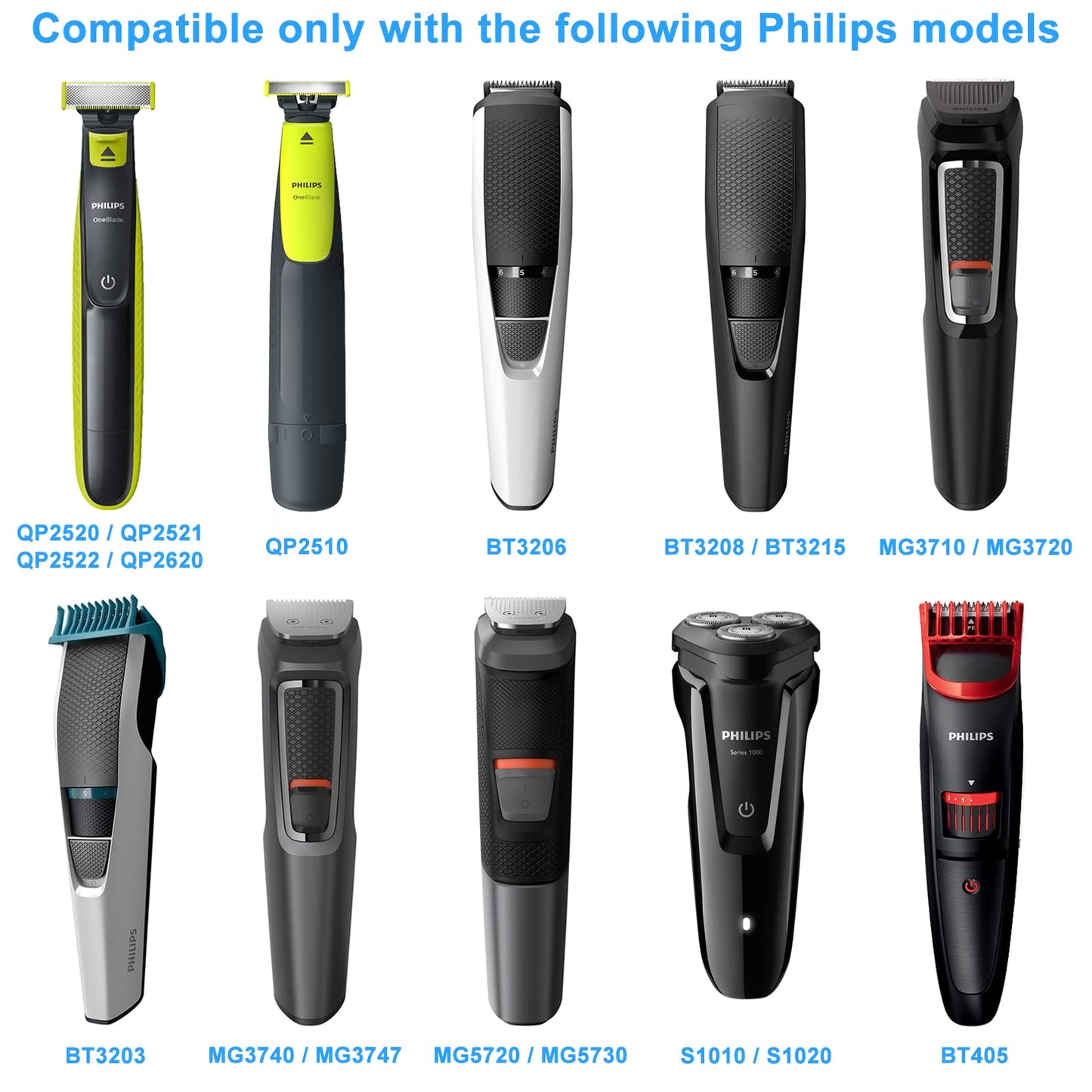 4.3V for Philips One Blade Charger A00390 Cable UK Plug, Replacement Philips Oneblade Trimmer Shaver QP2520, QP2620, MG3740, MG5730, MG5720, MG3720, MG3722, MG3730, BT3206, BT3208