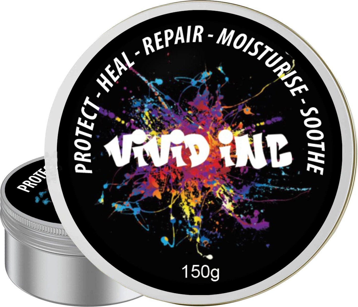 Vivid Inc Tattoo Aftercare Butter - Healing Cream, Balm - Brightens, Moisturises, Enhances Tattoo Colours, Promotes Healing & Protects - 150g