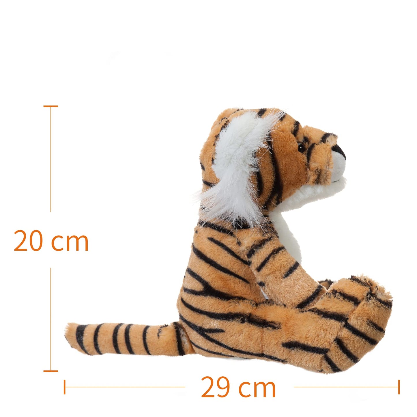 Apricot Lamb Toys Plush Classic Tiger Stuffed Animal Soft Cuddly Perfect for Child (Yellow Tiger, 8 Inches) …