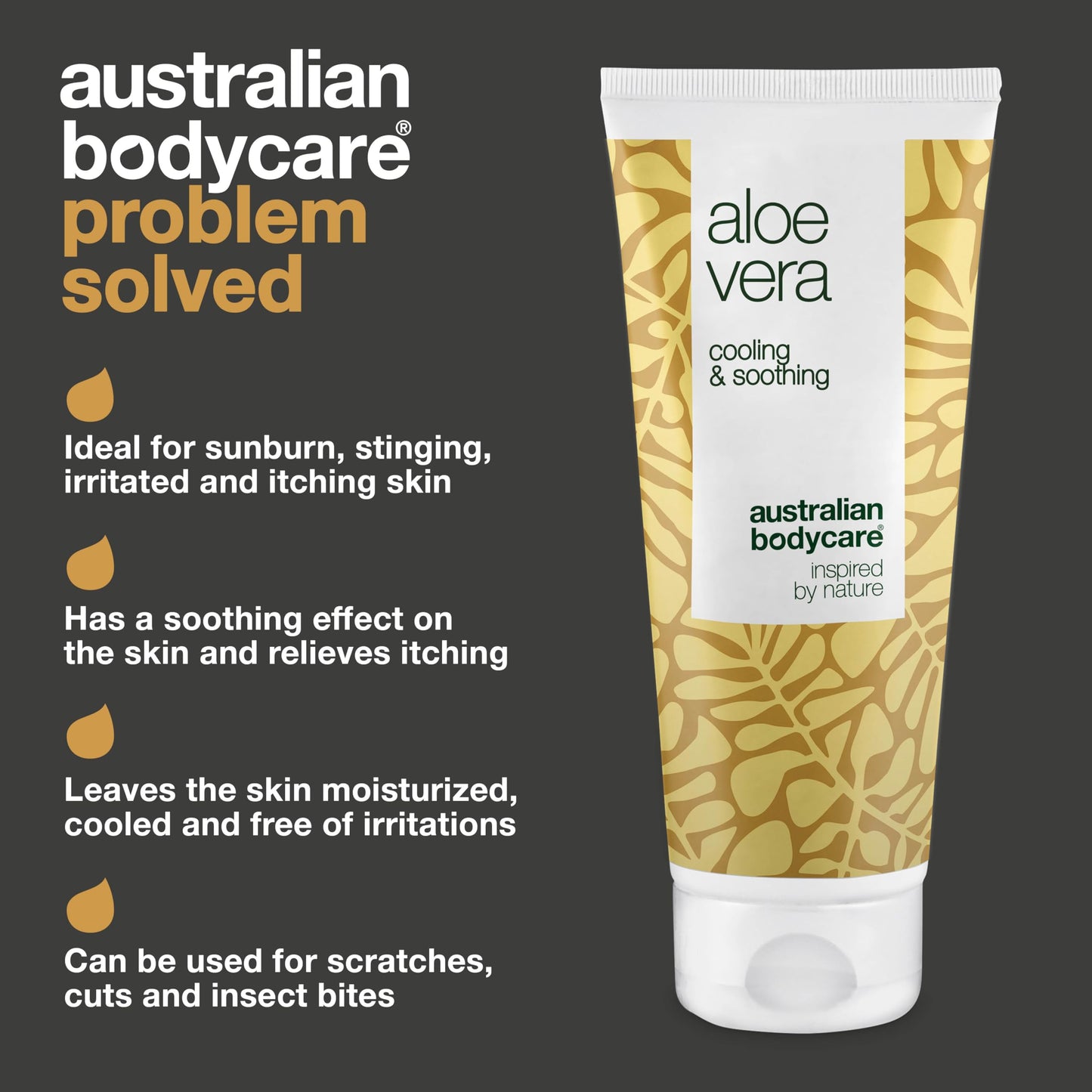 Australian Bodycare Aloe Vera Gel 100 ml | Aloe Vera After Sun Lotion | Natural Aloe Vera and Tea Tree Oil | Cooling & Moisturizing for itching, irritated skin, sunburns and scratches | 100% Vegan