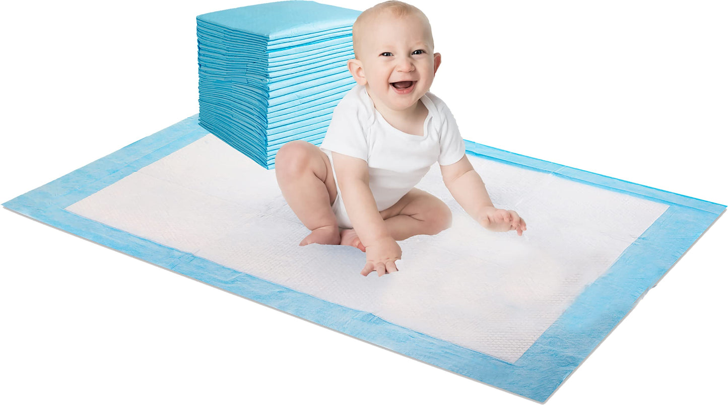 100 x Easy Care Solutions 60 x 40 cm | Portable Baby Changing Disposable Mats | for Babies and Toddlers | Potty Training Mats | 4 Packs of 25