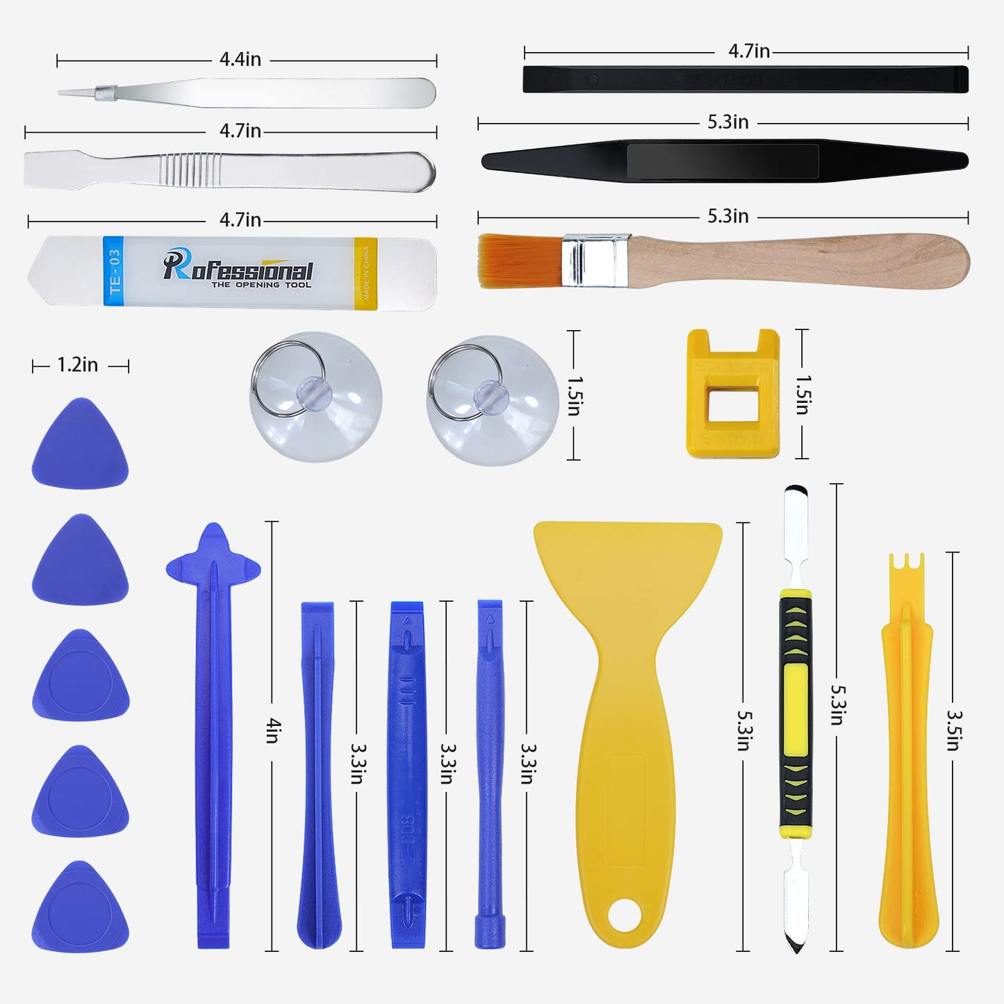 30pcs Phone Repair Tool Kit, RealPlus Removal Cleaning Repair Kit with Magnetic Screwdrivers Set and Opening Pry Tools, Suitable for Laptop, Tablet, Phone, MacBook, PC, iPad, Nintendo Switch Joycon 30 PCS