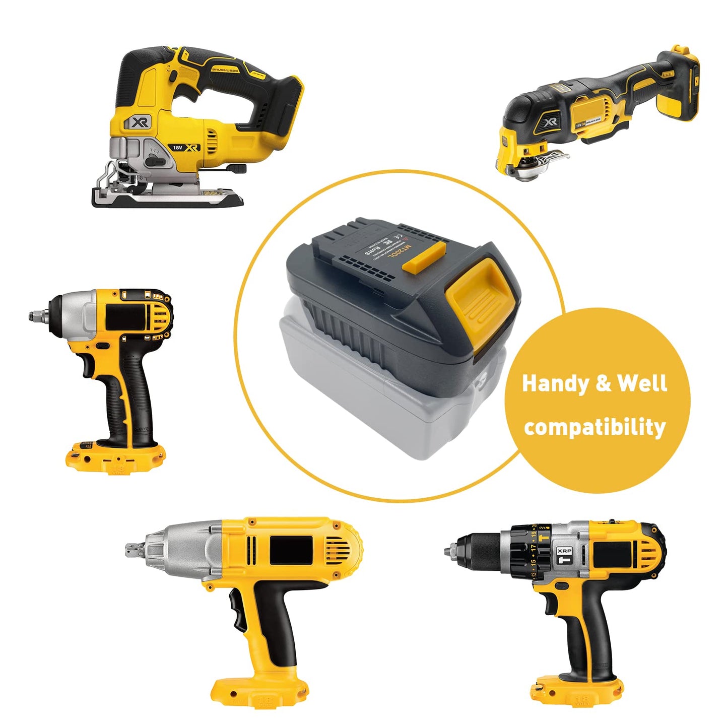 YSDZ Lithium Battery Tool Adapter, Compatible with Makita 18v to 20v Conversion Dewalt Adapter,MT20DL Lithium Battery Convert Adapter