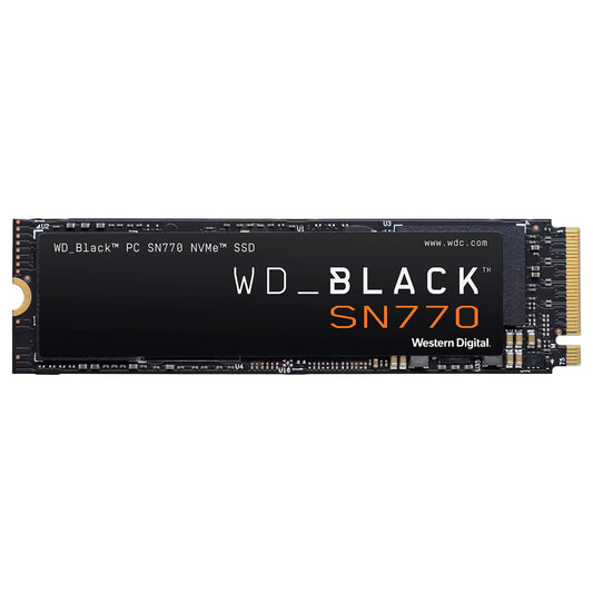 WD_BLACK SN770 1TB NVMe M.2 SSD, M.2 2280 NVMe SSD, Gaming Solid State drive, PCIe Gen4, High Performance Gaming drive, Read speeds up to 5150 MB/s