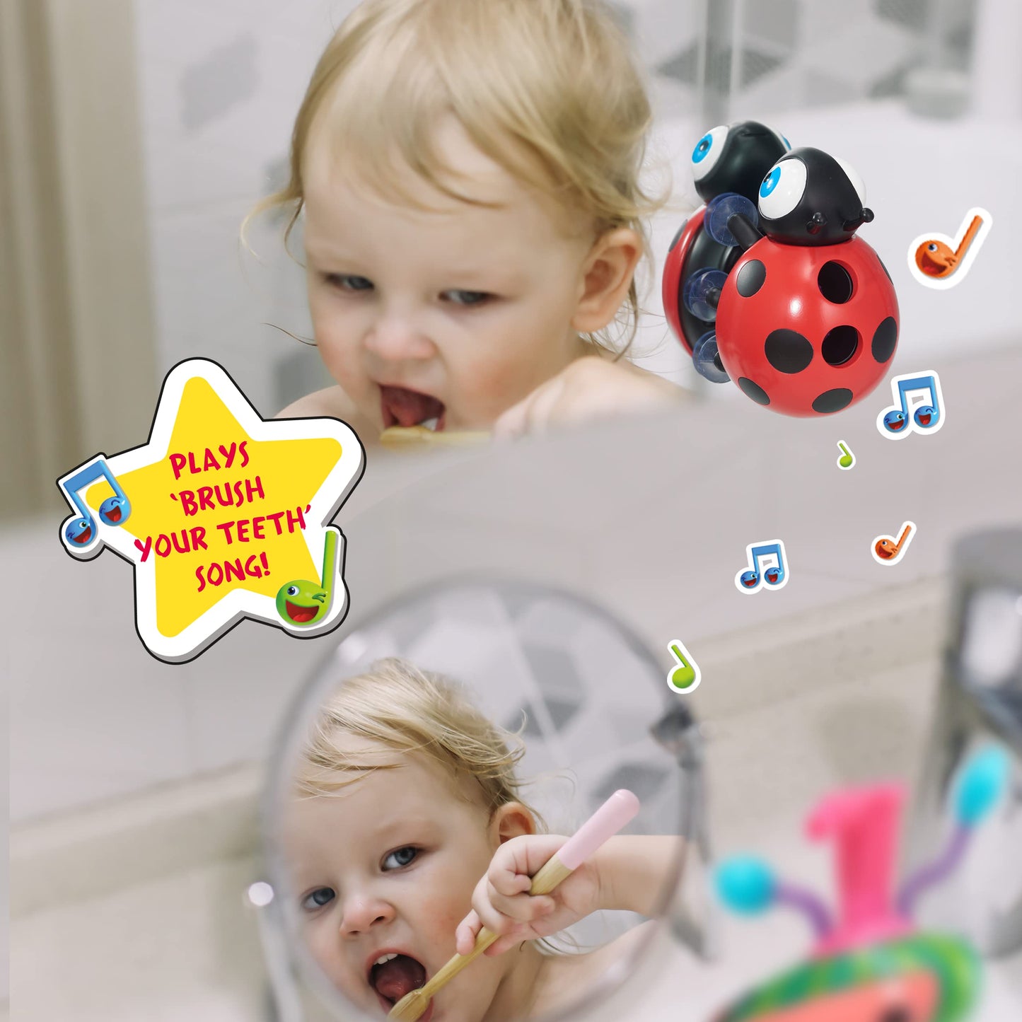 WOW! STUFF CoComelon Toys Musical Toothbrush Holder | Pre-School Learning Toy with ‘The Brush Your Teeth Song' | for Toddlers, Girls and Boys | Ages 2,3,4 and 5