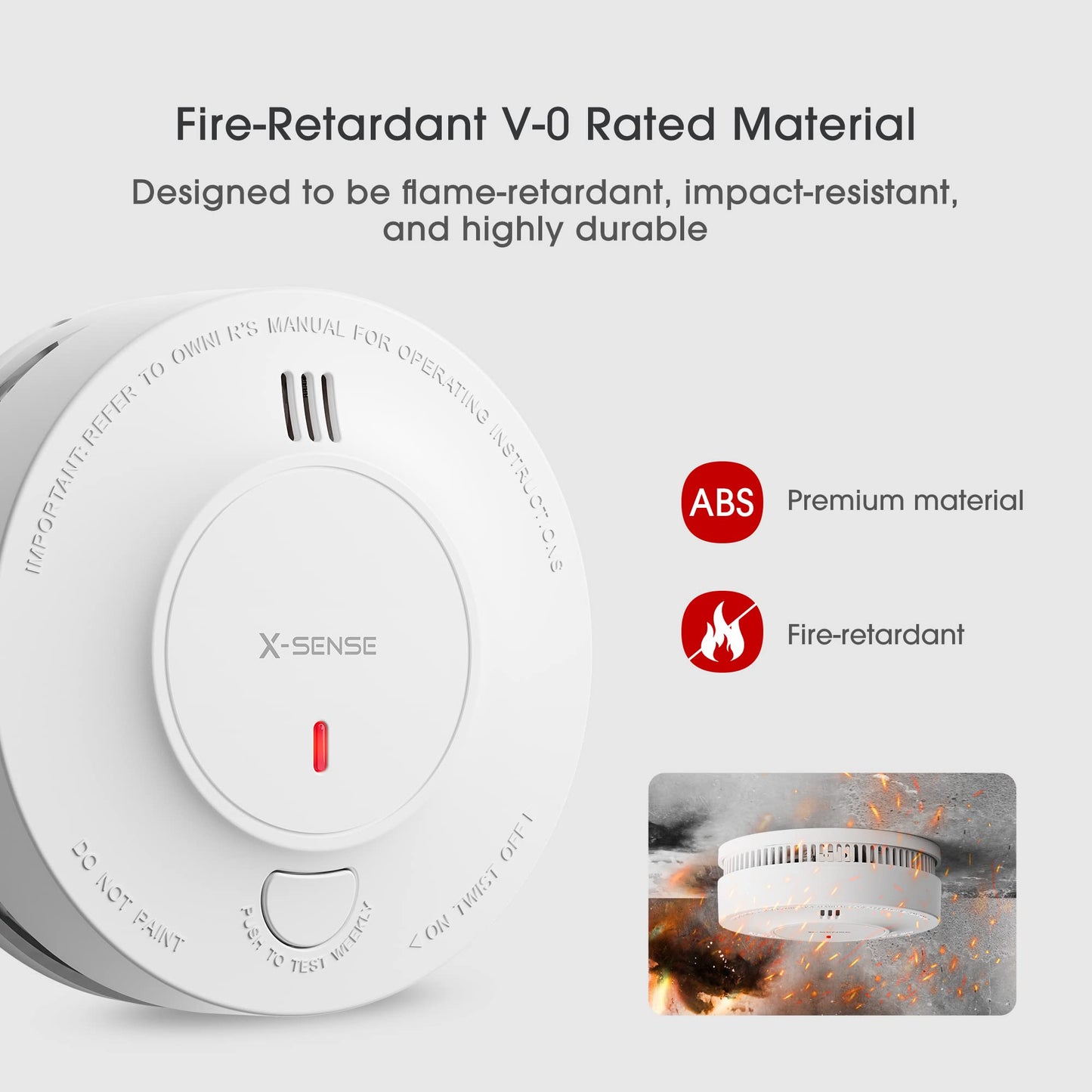 X-Sense Wireless Interlinked Smoke Alarm Detector with Sealed 10-Year Battery, Interconnected Fire Alarm Conforms to EN 14604 Standard, Link+, SD19-W, 3-Pack RF Interconnected Model