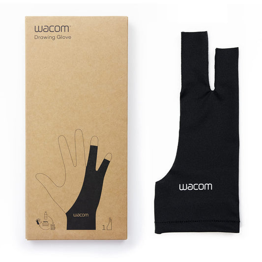 Wacom Drawing Glove – Glove for drawing on a graphic display (for right and left-handers, black), One Size Single