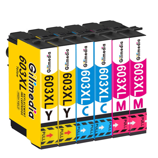 603XL Ink Cartridges Multipack Replacement for Epson 603 XL for Expression Home XP-3100 XP-4100 XP-2100 XP-2105 XP-3105 Workforce WF-2810 WF-2830 WF-2835 WF-2850 (2 Cyan, 2 Magenta, 2 Yellow)