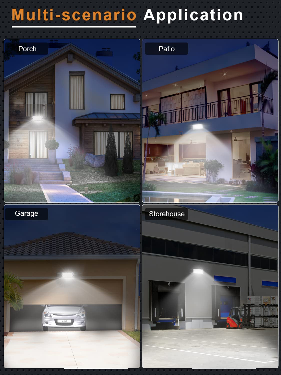 Ankishi 100W LED Floodlight Outdoor, Super Bright 10000LM Outdoor Security Lights, IP65 Waterproof Flood Lighting, 6500K Cool White Wall Light Outdoor Lights for Garage Patio Backyard Front Yard