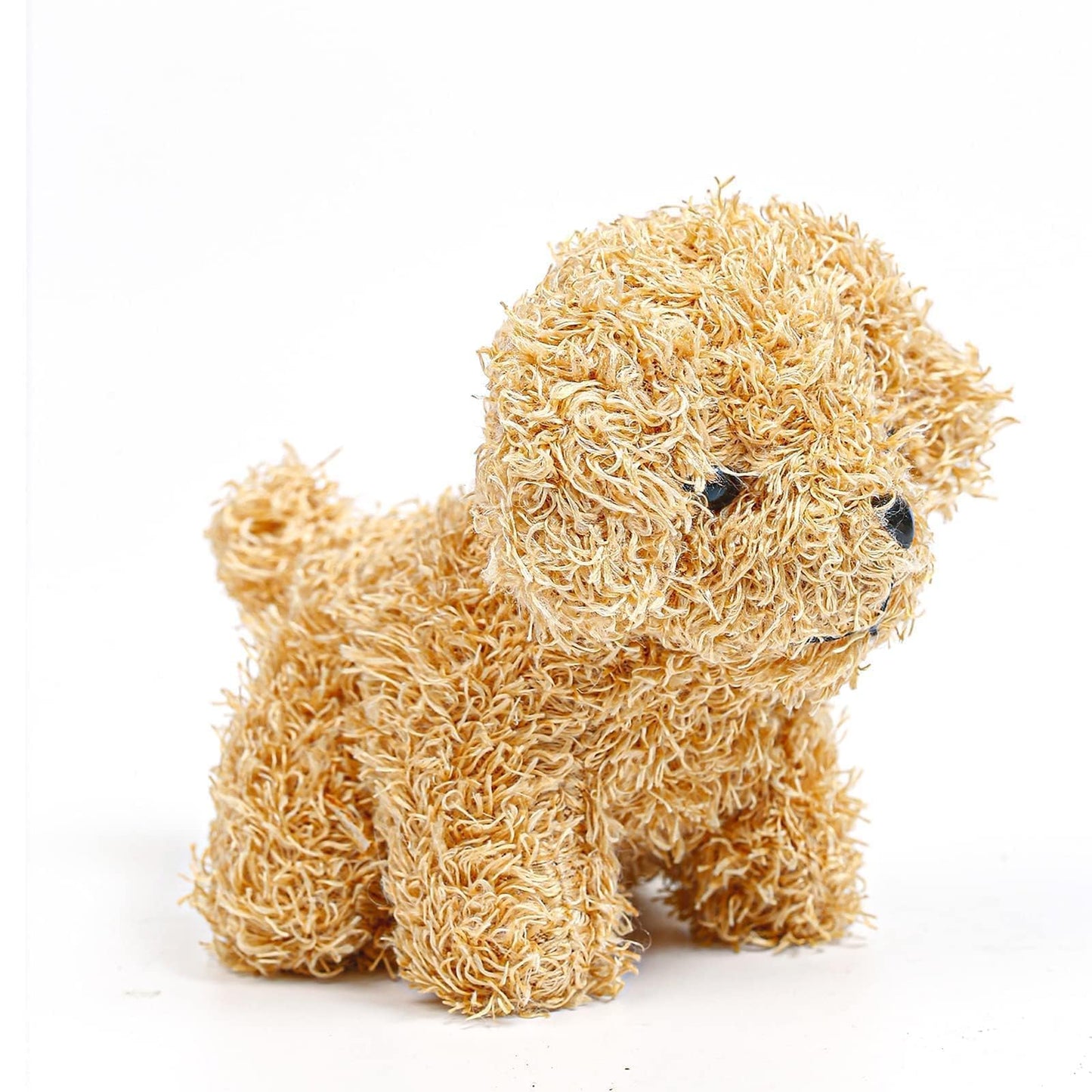 Anboor Small Stuffed Animals 4.8 Inch Cute Puppy Dog Plush Stuffed Animal Doll with Keychain for Birthday Party Favors Present Goodie Bag Fillers (Light brown) Light Brown,1pc