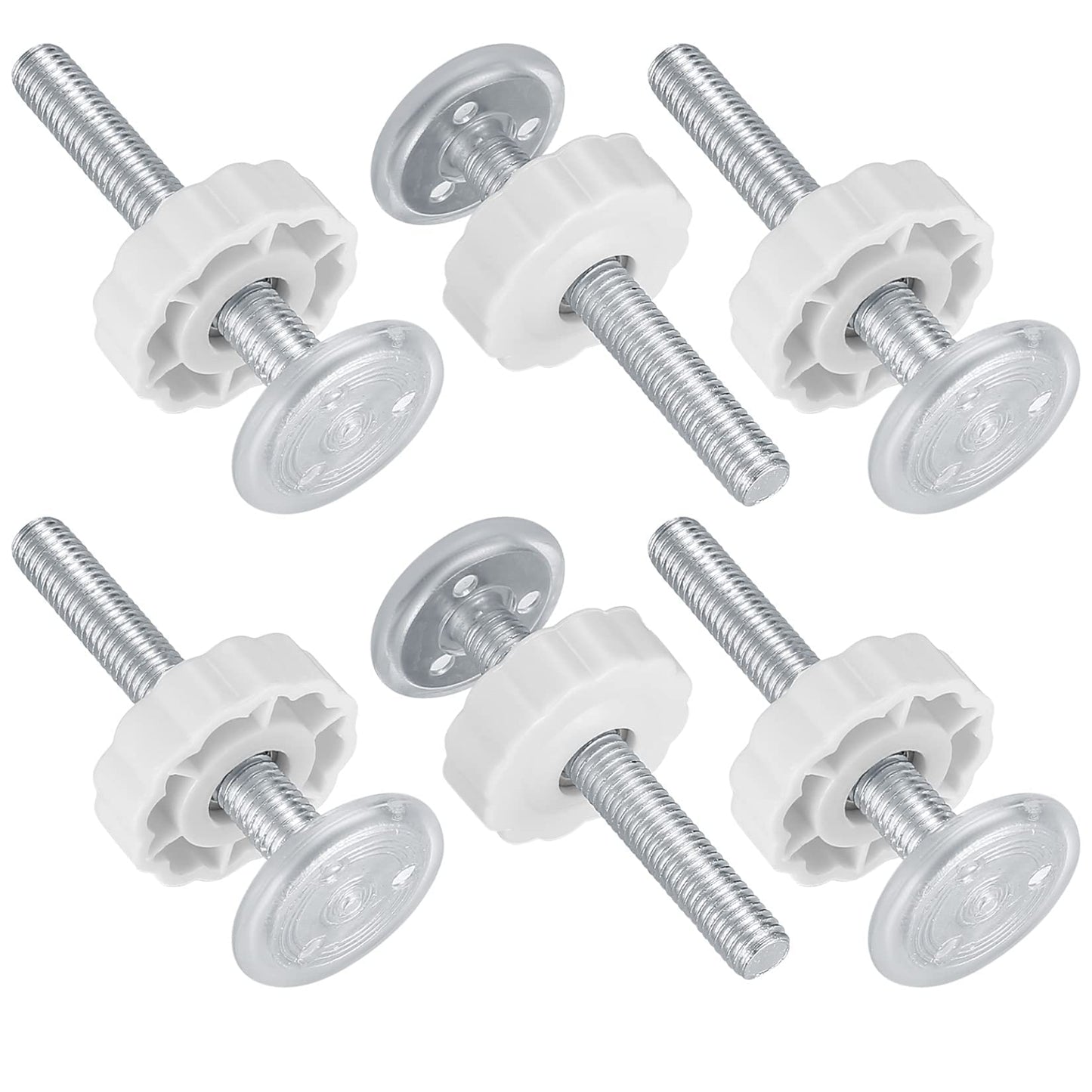 6 Pcs Pressure Mounted Baby Gates Threaded Spindle Rods, M10 x 80 mm Baby Gate Stairs Pressure Fit Screw Bolts Kit for Baby Safety Gates Dog Pet Gates