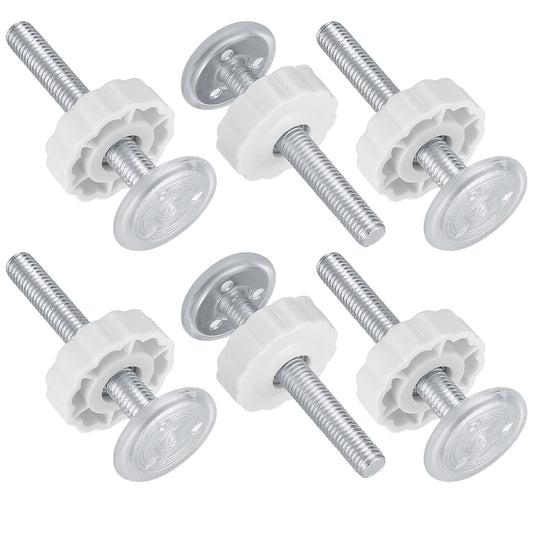 6 Pcs Pressure Mounted Baby Gates Threaded Spindle Rods, M10 x 80 mm Baby Gate Stairs Pressure Fit Screw Bolts Kit for Baby Safety Gates Dog Pet Gates