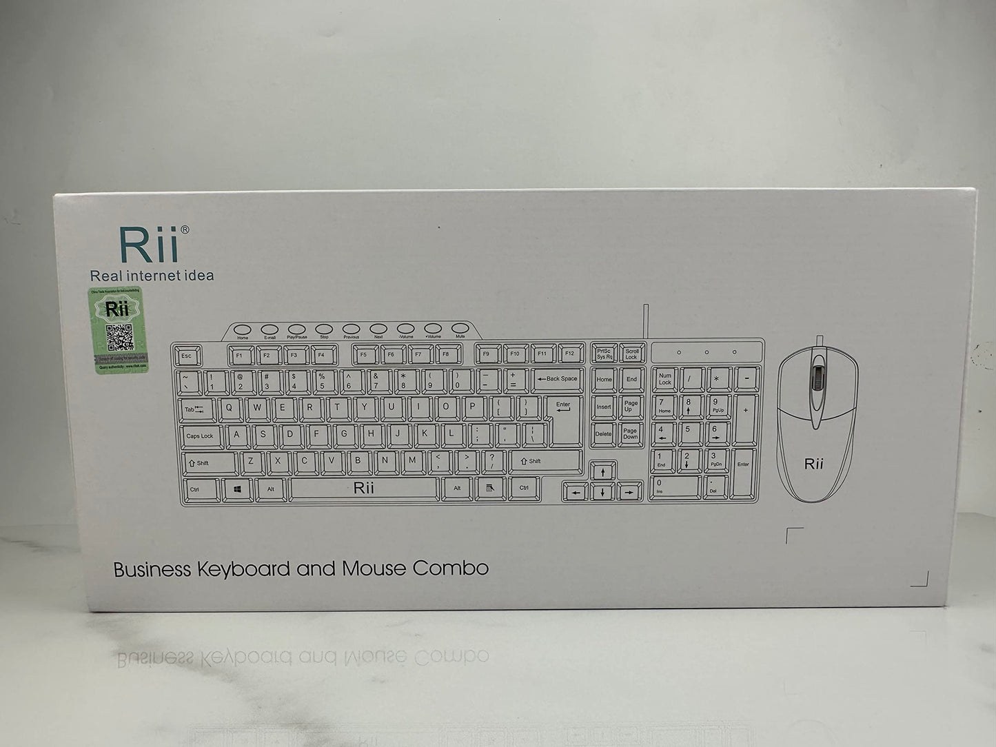 Wired Keyboard and Mouse,Rii RK203 Full Size Slim Keyboard, Business Keyboard and Mouse Wired for Computer,Laptop,PC,Notebook,Windows Home Office