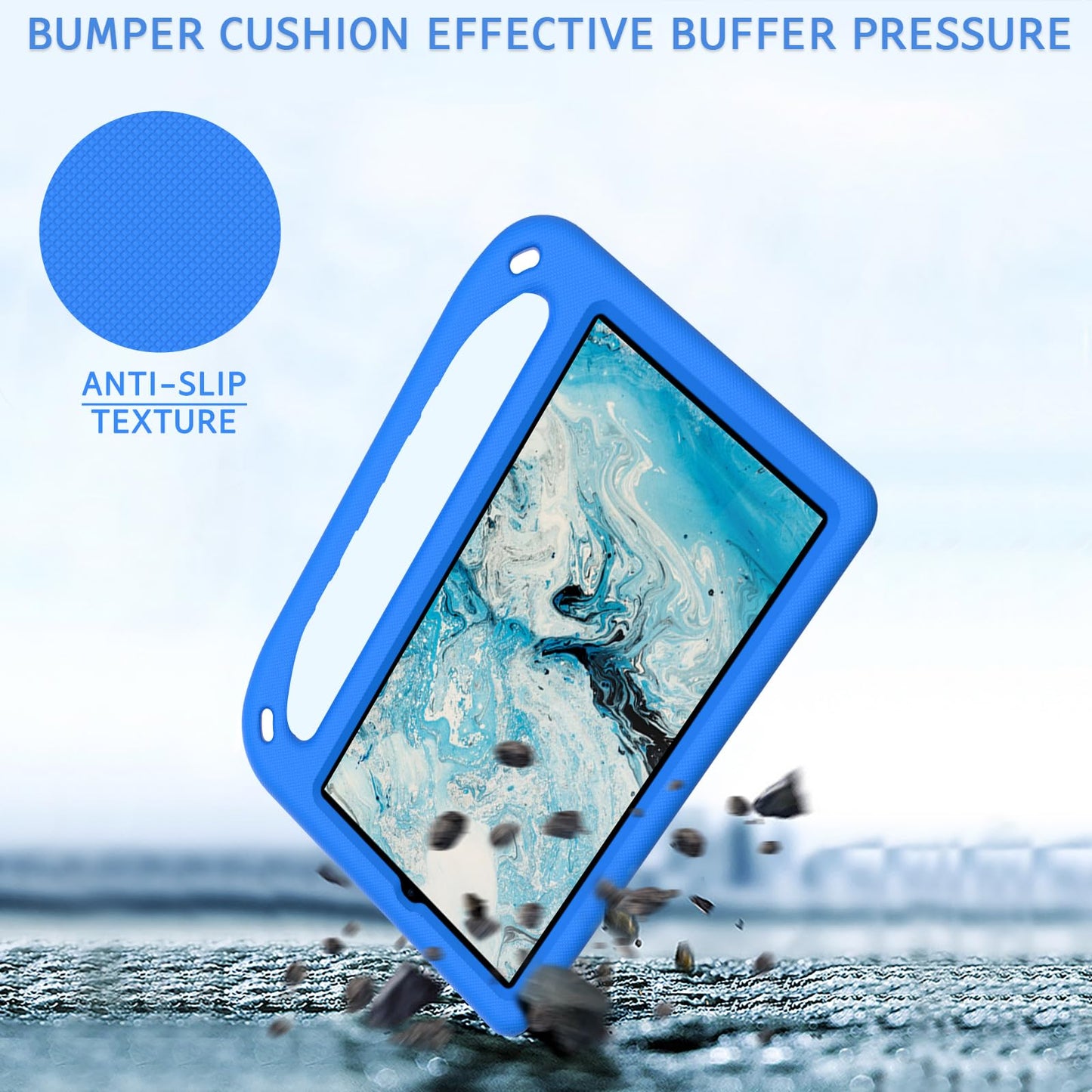 ATOOZ for Lenovo Tab M8 4th Gen /3rd Gen Case 8-Inch 2024, Kids Case for Lenovo Tab M8 (TB-8505F / TB-8505X), Shockproof Handle Stand Cover Case for Tab M8 FHD 2nd Gen (TB-8705F) Tablet (Blue) Blue