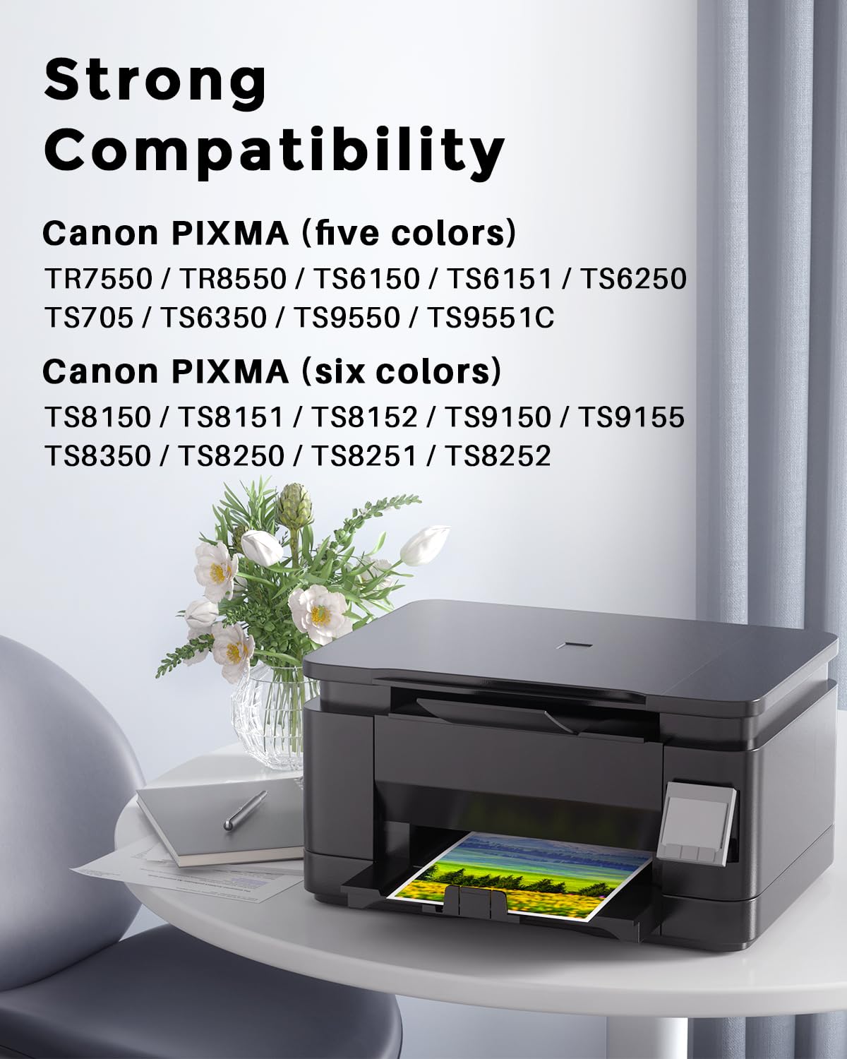 580 & 581 XXL Ink Cartridges Compatible for Canon PGI-580XXL CLI-581XXL Pixma TS705 TS8150 TS9150 TS6350 TS6250 TS8250 TR8550 TR7550 TS8151 TS8251 TR8500 TS6251 TS8350 TS9155 TS6300 TS6351 (5 Pack) 580XXL