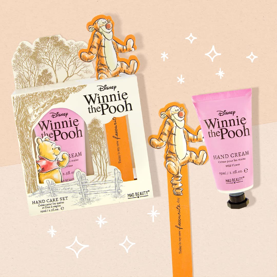 Winnie The Pooh Hand Cream & Nail File, Hand Care Set | Mad Beauty | Fun Cute Disney Gift Box, Tigger, Self-care, For Women, Girl