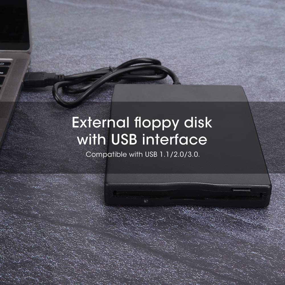 3.5" USB External Floppy Disk Drive Portable, Floppy Drive Card Reader Computer Accessory External Removable for Windows 98SE / 7/8 / ME / 2000 / XP VISTA, PC, OS8.6 or Above