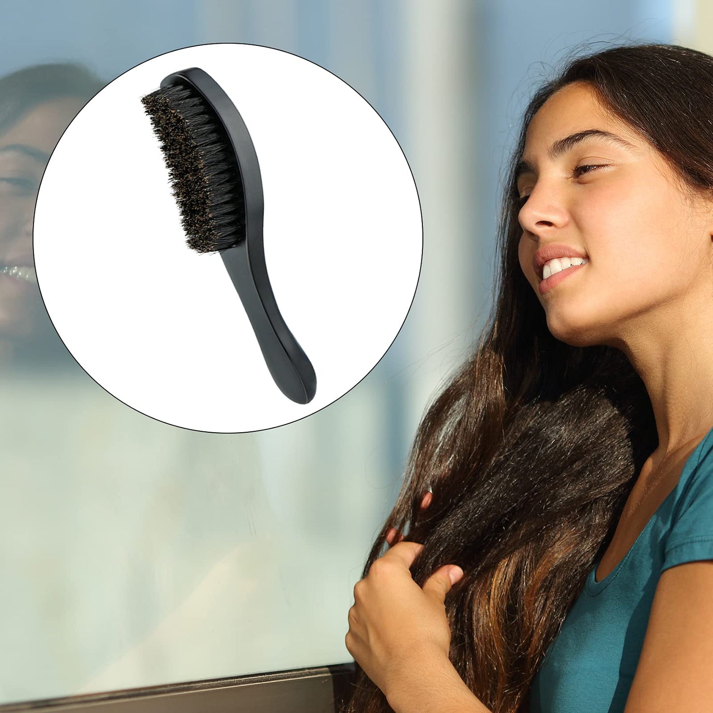 Wet and Dry Hair Hairbrush Magic Wave Brush Soft Boar Hair Brush for Man Women Boys Girls