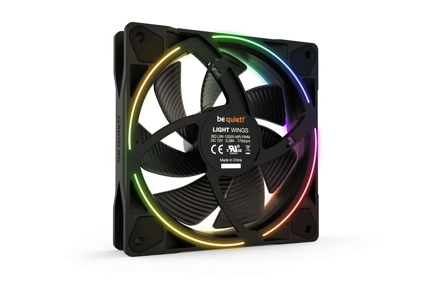 be quiet! Light Wings 120mm PWM fan ARGB LED quiet case fan 4-pin BL072