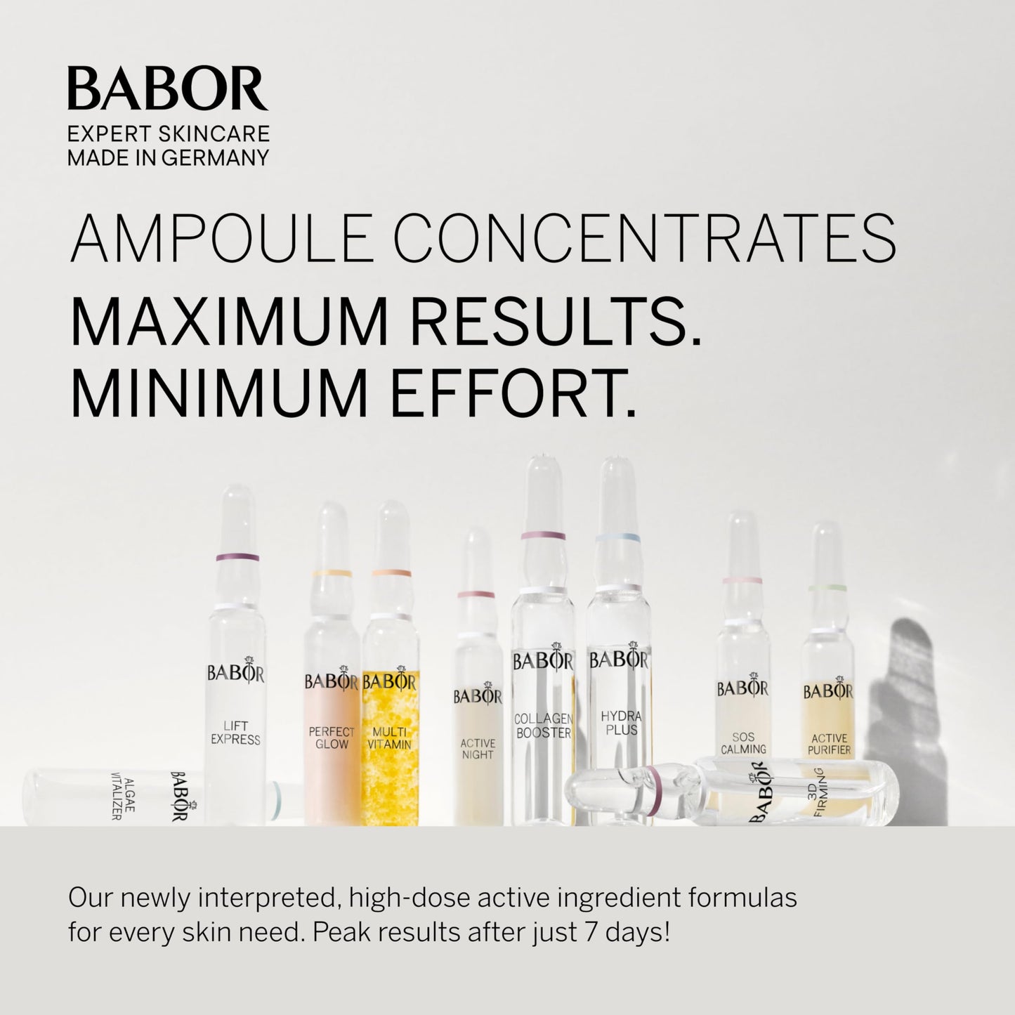 BABOR Multi Vitamin Serum Ampoules for the Face, with Vitamin E to Strengthen the Skin Barrier, 7 x 2 ml Concentrated Ampoules Markteinführung 2022